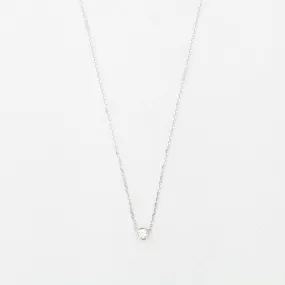 White Gold Barely-There Diamond Necklace