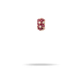 Wide Ruby   Diamond Pavé Bead